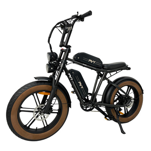 Electric Bike PVY X20 IT - 250W Motor 48V15AH*2 Battery 20 Inch Tires Hydraulic Disc Brake - Black