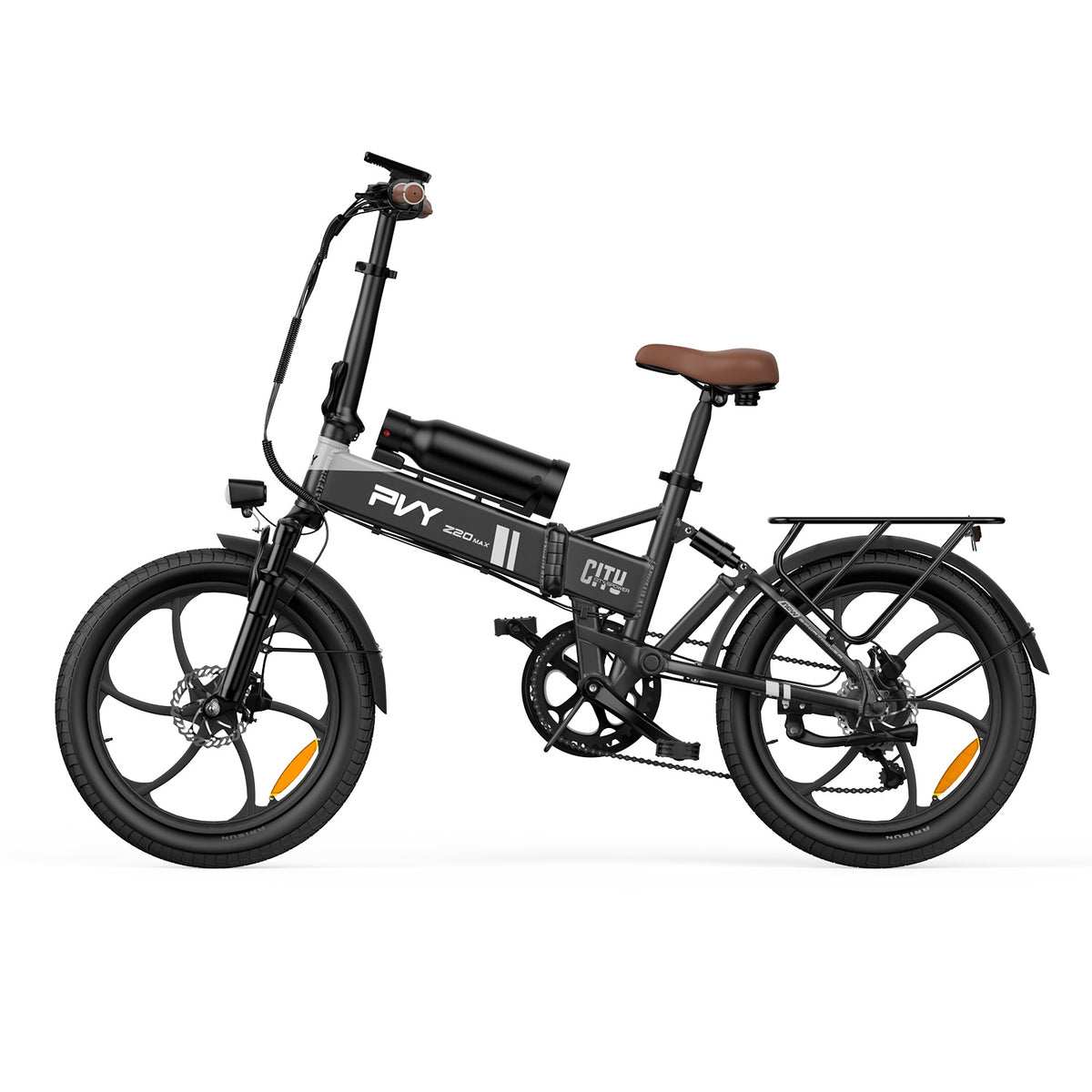 Electric Bike PVY Z20 MAX IT - 250W Motor 36V15AH+36V10.6AH Battery 20 Inch Tires Hydraulic Disc Brake - Grey