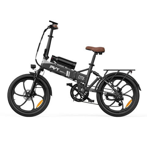 Electric Bike PVY Z20 MAX IT - 250W Motor 36V15AH+36V10.6AH Battery 20 Inch Tires Hydraulic Disc Brake - Grey