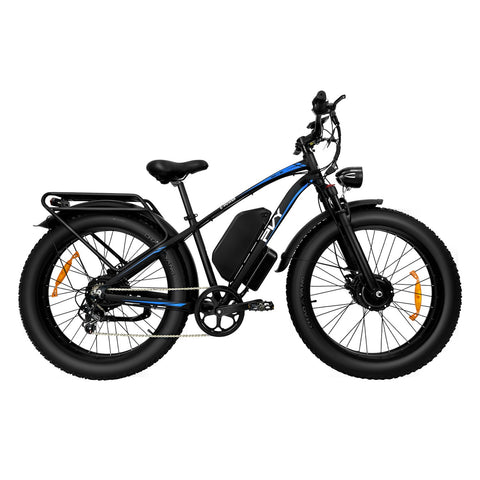 Electric Bike PVY MAX26 FT 30AH - Dual 250W Motors 48V30AH Battery 26 Inch Tires Hydraulic Disc Brake - Black