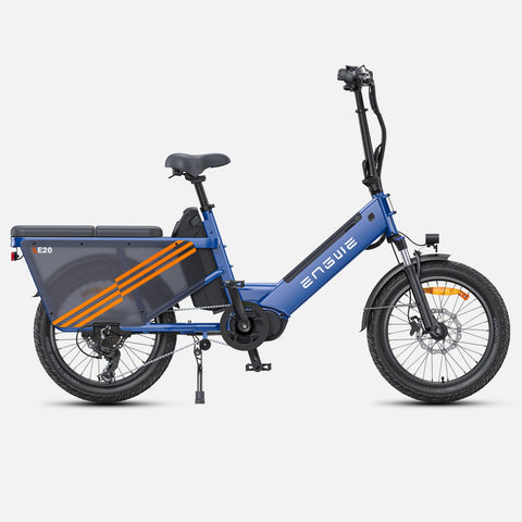 Electric Bike Engwe LE20 EU - 20 Inch Tires 250W Motor 48V38.4AH Dual Battery Hydraulic Discbrakes - Blue