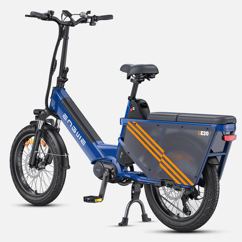 Electric Bike Engwe LE20 EU - 20 Inch Tires 250W Motor 48V38.4AH Dual Battery Hydraulic Discbrakes - Blue