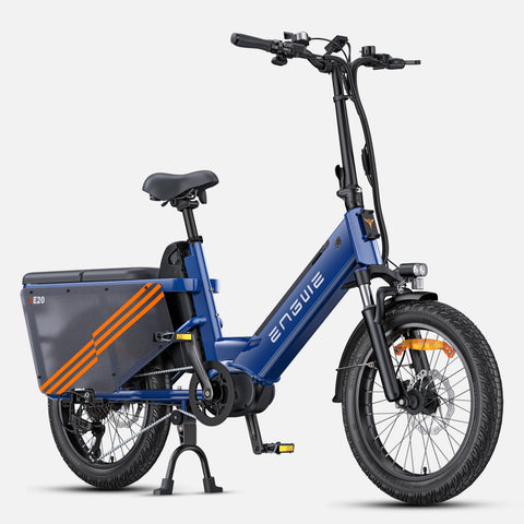 Electric Bike Engwe LE20 EU - 20 Inch Tires 250W Motor 48V38.4AH Dual Battery Hydraulic Discbrakes - Blue