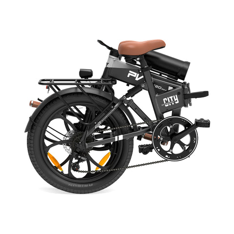 Electric Bike PVY Z20 MAX IT - 250W Motor 36V15AH+36V10.6AH Battery 20 Inch Tires Hydraulic Disc Brake - Grey