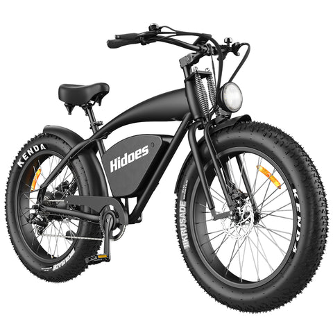 Hidoes HD-B3 Electric Bike - 1200W Motor 48V18.2AH Battery 26" Tires Oil Disc Brakes - Black