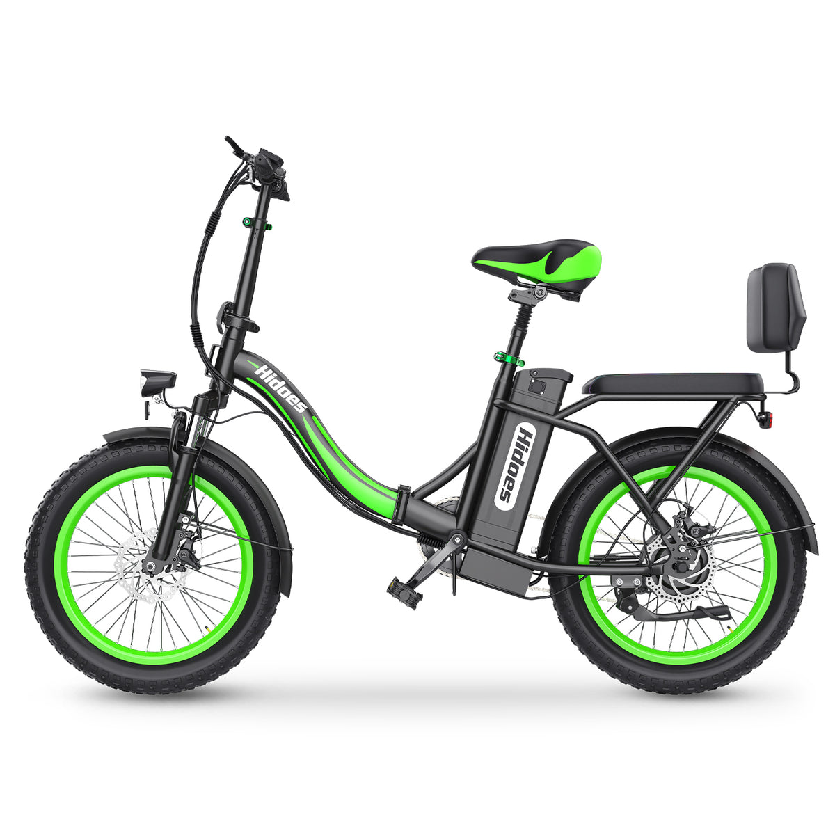 Hidoes HD-C1 Electric Bike - 750W Motor 48V13AH Battery 20" Tires Disc Brakes - Green