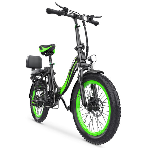 Hidoes HD-C1 Electric Bike - 750W Motor 48V13AH Battery 20" Tires Disc Brakes - Green