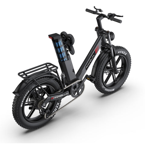 aPHNHOLUN C6 Pro Electric Bike - 1000W Motor 48V17.5AH Battery 20" Tires Disc Brakes - Black