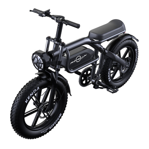 PHNHOLUN C8 IT Electric Bike - 1000W Motor 48V20AH Battery 20" Tires Disc Brakes - Black