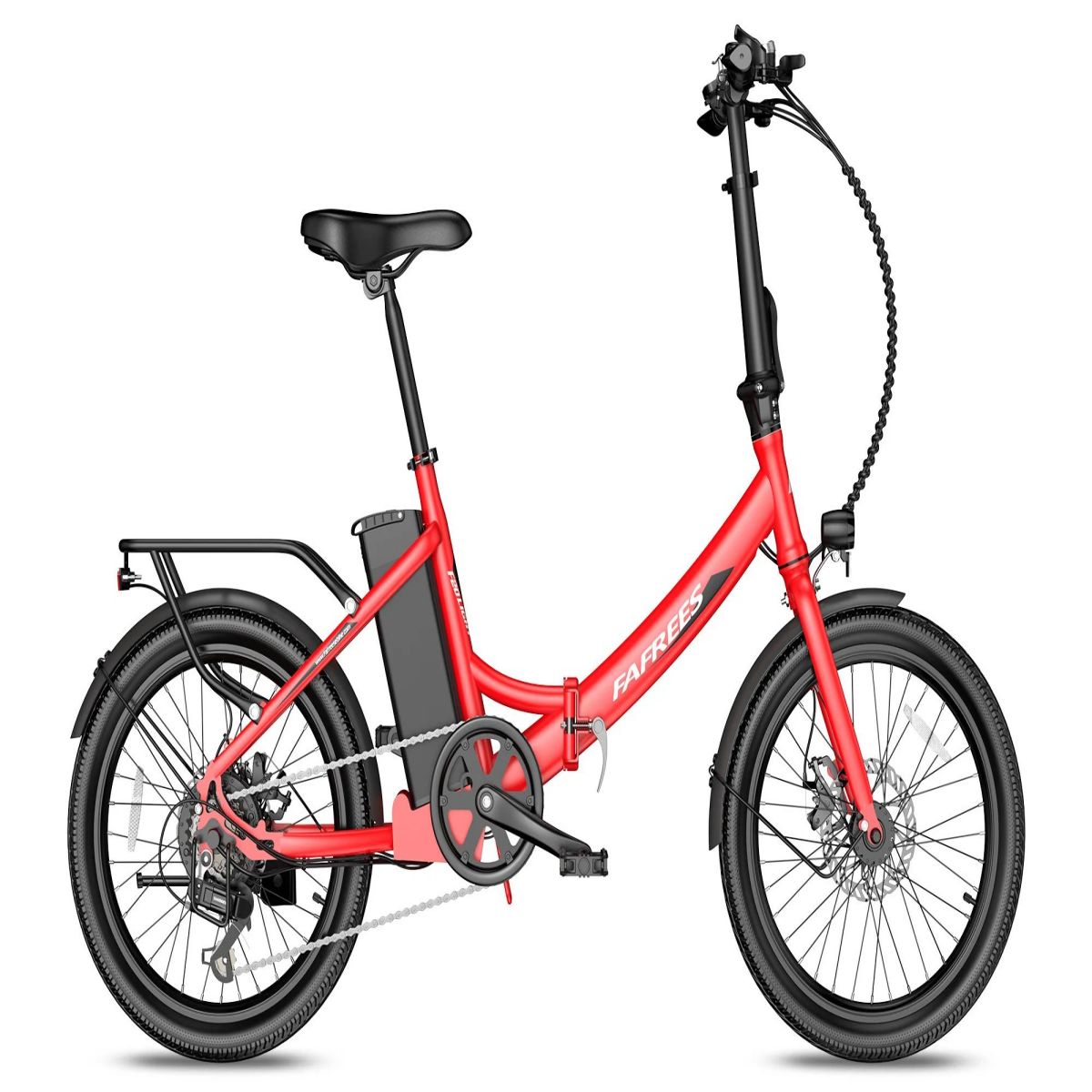 FAFREES F20 Light Electric Bike - 250W Motor 522WH Battery 60KM Range - Red