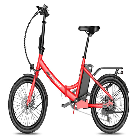 FAFREES F20 Light Electric Bike - 250W Motor 522WH Battery 60KM Range - Red