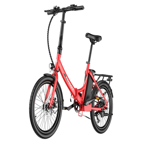 FAFREES F20 Light Electric Bike - 250W Motor 522WH Battery 60KM Range - Red