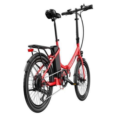 FAFREES F20 Light Electric Bike - 250W Motor 522WH Battery 60KM Range - Red