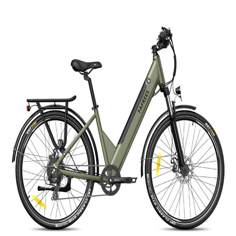 Electric Bike FAFREES F28 Pro - 250W Motor 522WH Battery 60KM Range - Green