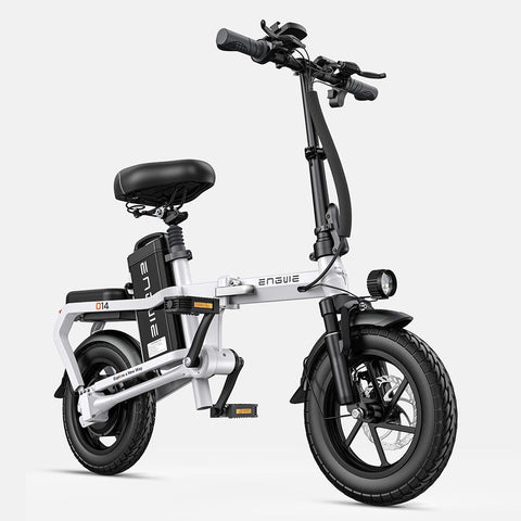 ENGWE O14 15.6AH Electric Bike - 250W Motor 748.8WH Battery 71KM Range Disc Brakes - White