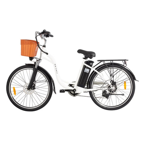 DYU C6 26" Electric Bike - 350W Motor 36V12.5Ah Battery 40KM Range Disc Brakes - White