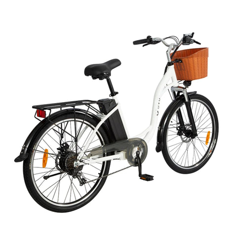 DYU C6 26" Electric Bike - 350W Motor 36V12.5Ah Battery 40KM Range Disc Brakes - White