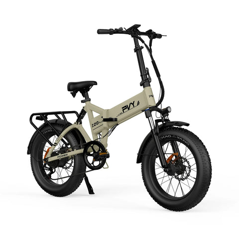 PVY Z20 Plus 500 Electric Bike - 250W Motor 48V14.5AH Battery 100KM Range Mechanical Disc Brakes - Beige