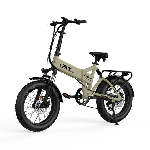 PVY Z20 Plus 500 Electric Bike - 250W Motor 48V14.5AH Battery 100KM Range Mechanical Disc Brakes - Beige