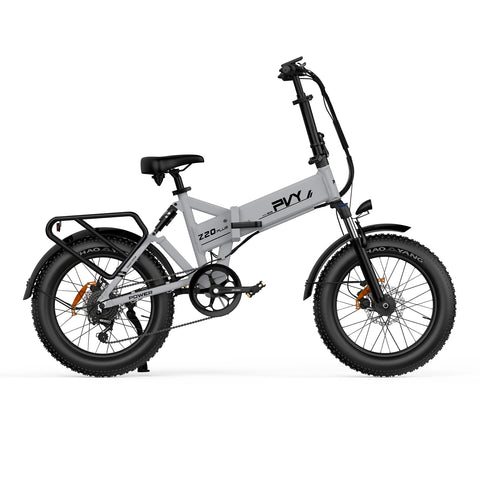 PVY Z20 Plus 500 Electric Bike - 250W Motor 48V14.5AH Battery 100KM Range Mechanical Disc Brakes - Grey