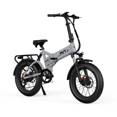 PVY Z20 Plus 500 Electric Bike - 250W Motor 48V14.5AH Battery 100KM Range Mechanical Disc Brakes - Grey