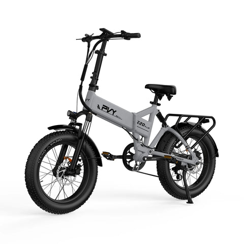 PVY Z20 Plus 500 Electric Bike - 250W Motor 48V14.5AH Battery 100KM Range Mechanical Disc Brakes - Grey