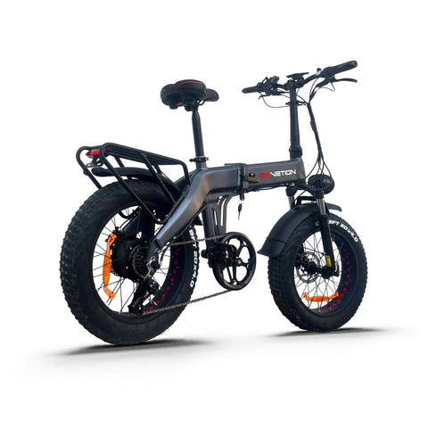 DrveTion BT20 Electric Bike - 20*4.0 Inch Tires 750W Motor 48V10Ah Battery 25-35KM Range - Black Grey