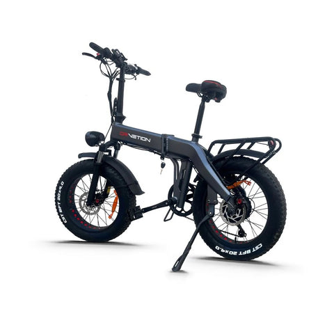 DrveTion BT20 Electric Bike - 20*4.0 Inch Tires 750W Motor 48V10Ah Battery 25-35KM Range - Black Grey