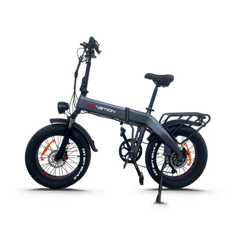 DrveTion BT20 Electric Bike - 20*4.0 Inch Tires 750W Motor 48V10Ah Battery 25-35KM Range - Black Grey