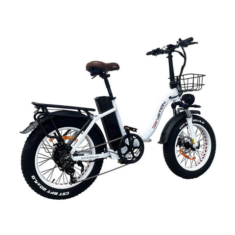 DrveTion CT20 Electric Bike - 20*4.0 Inch Tires 750W Motor 48V20Ah Battery 60-90KM Range - Pearl White