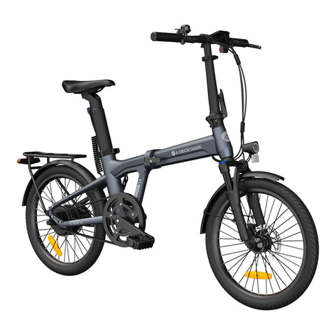 ADO Air 20 Pro Electric Folding Bike - 250W Motor 36V9.6Ah Battery 100KM Assisted Autonomy Hydraulic Disc Brake - Grey