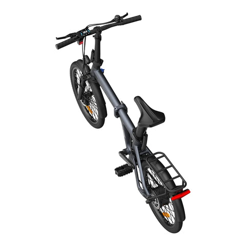 ADO Air 20 Pro Electric Folding Bike - 250W Motor 36V9.6Ah Battery 100KM Assisted Autonomy Hydraulic Disc Brake - Grey