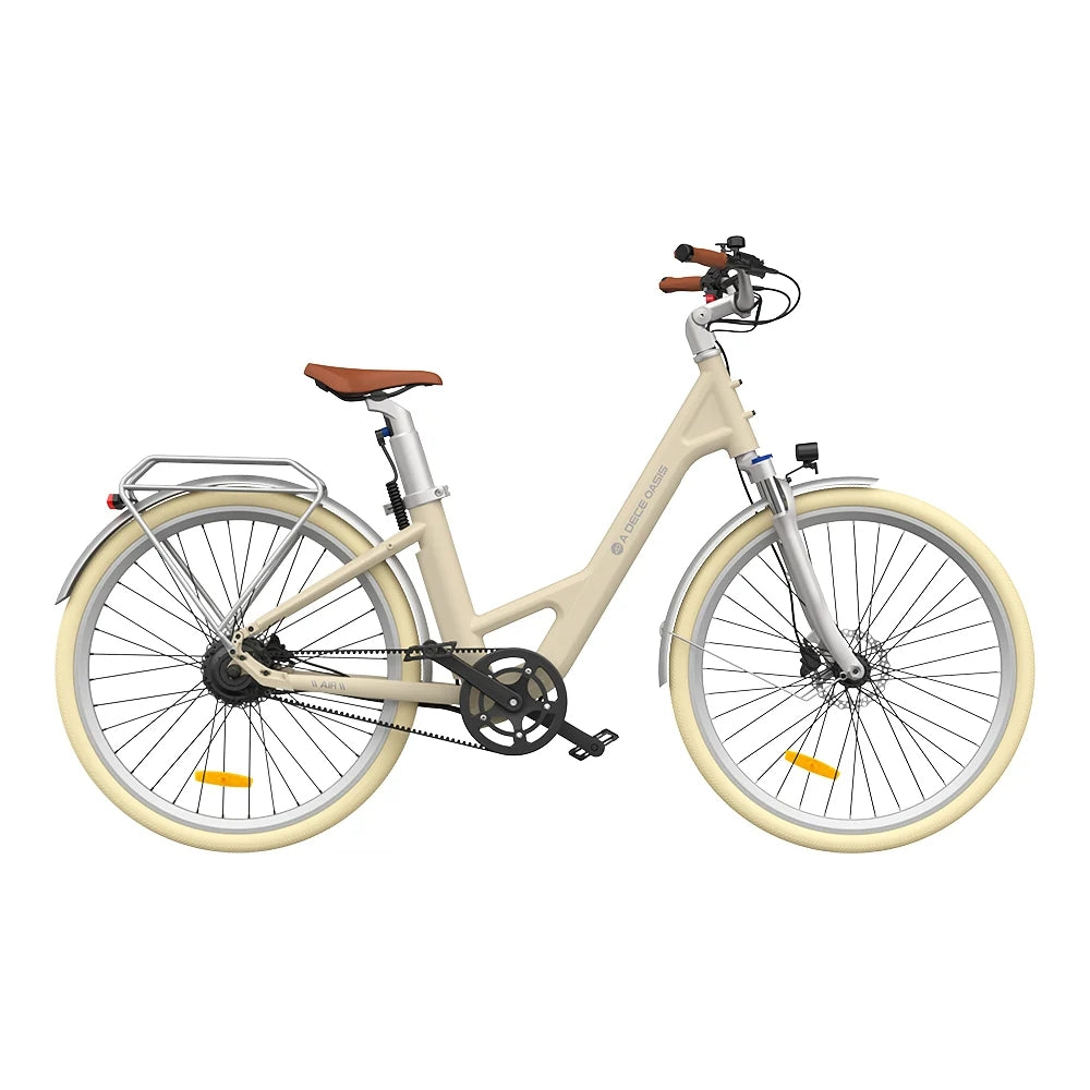 ADO Air 28 Pro Electric Bike - 250W Motor 36V9.6Ah Battery 100KM Assisted Autonomy Hydraulic Disc Brake - Beige