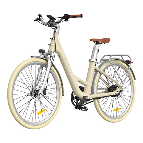 ADO Air 28 Pro Electric Bike - 250W Motor 36V9.6Ah Battery 100KM Assisted Autonomy Hydraulic Disc Brake - Beige