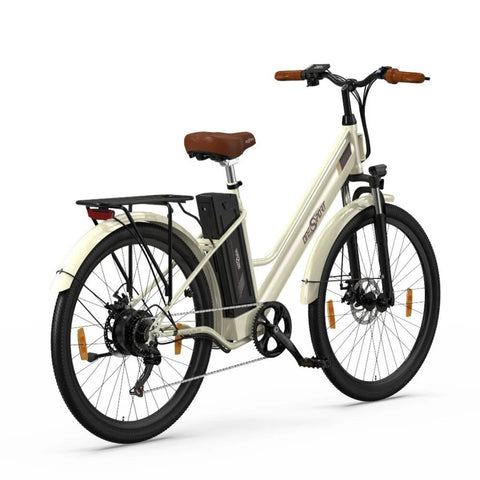 ONESPORT OT18-3 Electric Bike - 26" Wheels 250W Motor 36V14.4Ah Battery 40KM Range Disc Brakes - White