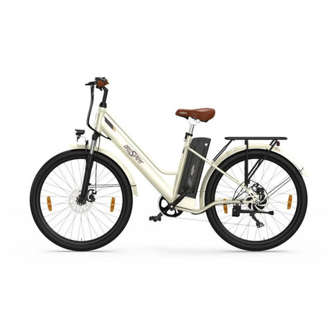 ONESPORT OT18-3 Electric Bike - 26" Wheels 250W Motor 36V14.4Ah Battery 40KM Range Disc Brakes - White