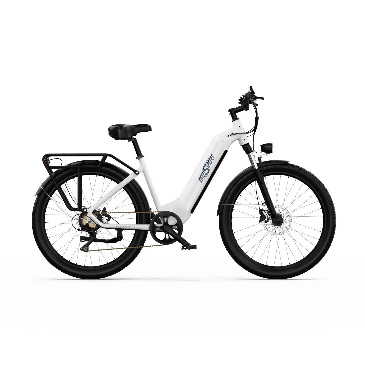 ONESPORT OT05 Electric Bike - 27.5" Wheels 250W Motor 36V18.2Ah Battery 60KM Range Disc Brakes Off-White