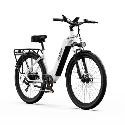 ONESPORT OT05 Electric Bike - 27.5" Wheels 250W Motor 36V18.2Ah Battery 60KM Range Disc Brakes Off-White