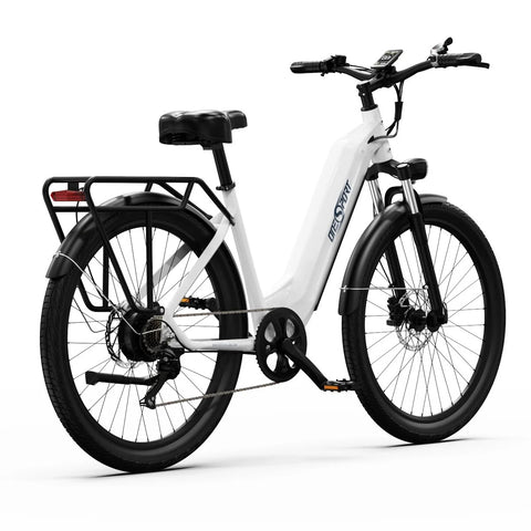 ONESPORT OT05 Electric Bike - 27.5" Wheels 250W Motor 36V18.2Ah Battery 60KM Range Disc Brakes Off-White