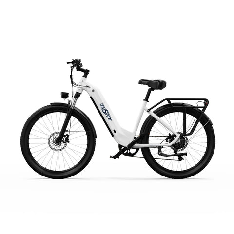 ONESPORT OT05 Electric Bike - 27.5" Wheels 250W Motor 36V18.2Ah Battery 60KM Range Disc Brakes Off-White