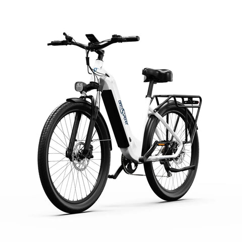 ONESPORT OT05 Electric Bike - 27.5" Wheels 250W Motor 36V18.2Ah Battery 60KM Range Disc Brakes Off-White