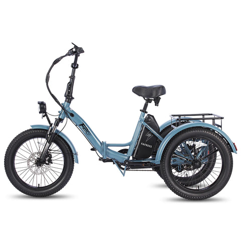 FAFREES F20 Mate Electric Bike - 500W Motor 48V18.2AH Battery 110KM PAS Mode Range Hydraulic Brakes Grey-Blue