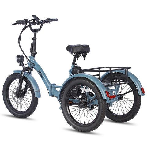 FAFREES F20 Mate Electric Bike - 500W Motor 48V18.2AH Battery 110KM PAS Mode Range Hydraulic Brakes Grey-Blue