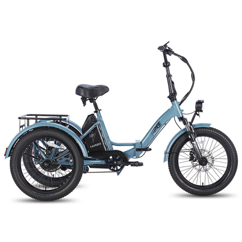 FAFREES F20 Mate Electric Bike - 500W Motor 48V18.2AH Battery 110KM PAS Mode Range Hydraulic Brakes Grey-Blue