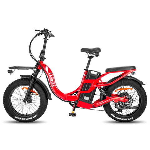 FAFREES F20 X-MAX Electric Bike - 750W Motor 48V30AH Battery 180KM PAS Mode Range Hydraulic Brakes - Red