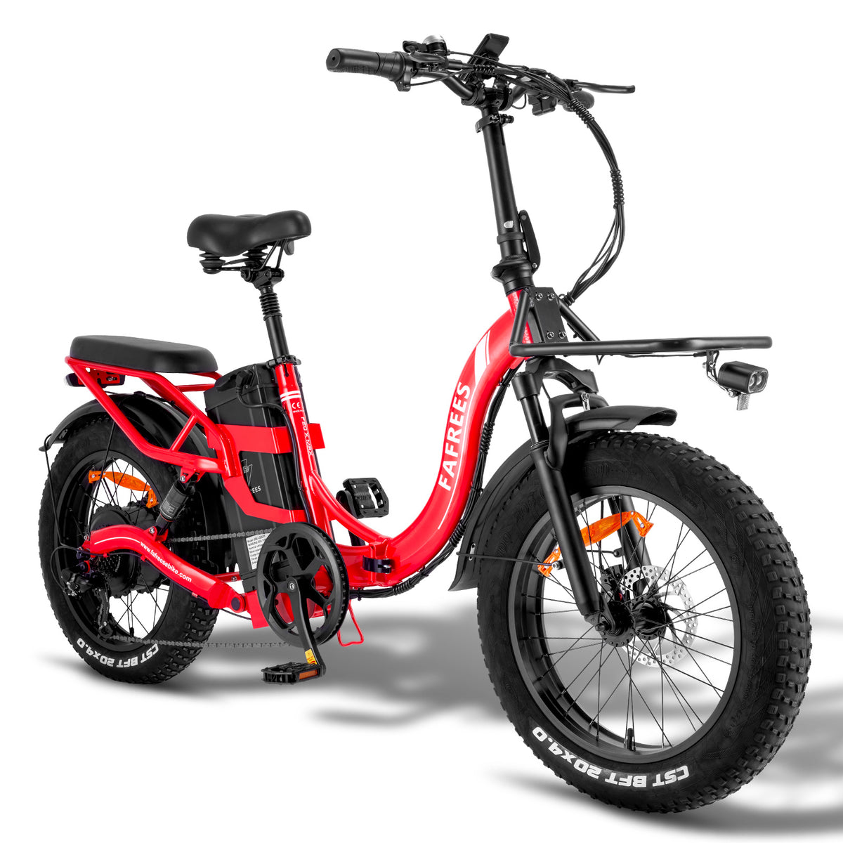 FAFREES F20 X-MAX Electric Bike - 750W Motor 48V30AH Battery 180KM PAS Mode Range Hydraulic Brakes - Red