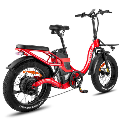 FAFREES F20 X-MAX Electric Bike - 750W Motor 48V30AH Battery 180KM PAS Mode Range Hydraulic Brakes - Red