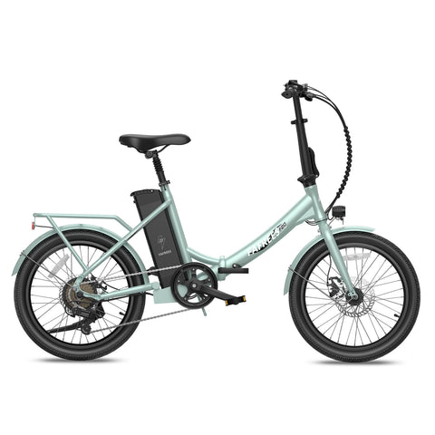 FAFREES F20 Lasting Electric Bike - 250W Motor 36V18.2Ah Battery 120KM PAS Mode Range Mechanical Brakes - Green