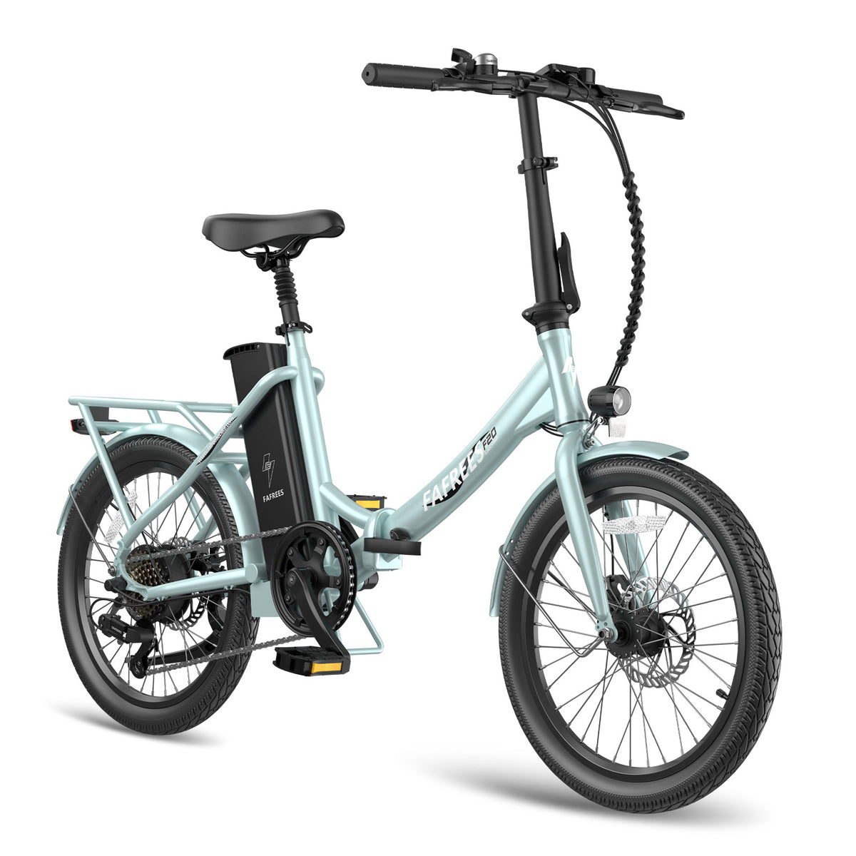 FAFREES F20 Lasting Electric Bike - 250W Motor 36V18.2Ah Battery 120KM PAS Mode Range Mechanical Brakes - Green