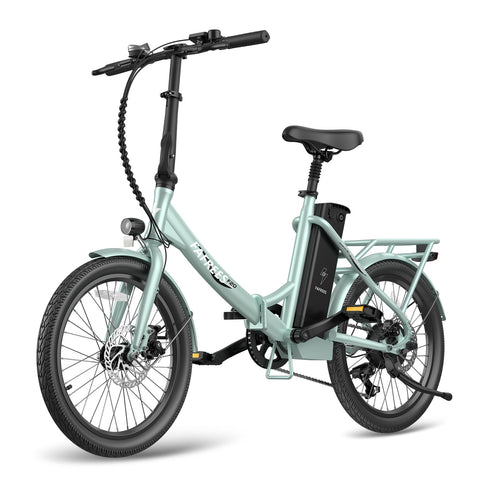 FAFREES F20 Lasting Electric Bike - 250W Motor 36V18.2Ah Battery 120KM PAS Mode Range Mechanical Brakes - Green